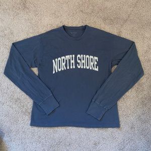 BRANDY MELVILLE JOHN GALT NAVY BLUE NORTH SHORE (HAWAII) LONGSLEEVE TEE